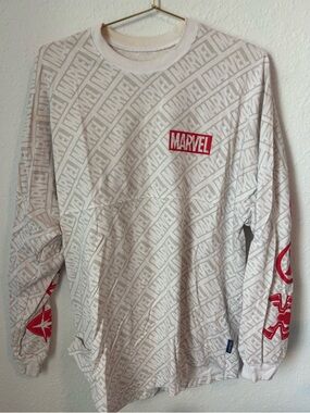 Marvel White Spirit Jersey with Red Logo and Sleeve Graphics